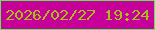 文字の大きさ：1、枠の色：5fe958、背景の色：c60099、文字の色：a7c018 無料ブログパーツのブログ時計