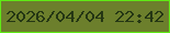 文字の大きさ：1、枠の色：5fea15、背景の色：6c7f2c、文字の色：253714 無料ブログパーツのブログ時計
