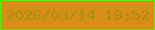 文字の大きさ：2、枠の色：5feb0b、背景の色：da8c18、文字の色：a59304 無料ブログパーツのブログ時計
