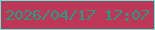 文字の大きさ：3、枠の色：5febd8、背景の色：bd3759、文字の色：209f85 無料ブログパーツのブログ時計