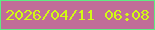 文字の大きさ：4、枠の色：5fec83、背景の色：c16d98、文字の色：d2fa14 無料ブログパーツのブログ時計