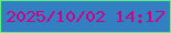文字の大きさ：5、枠の色：5fed86、背景の色：327fc2、文字の色：d00085 無料ブログパーツのブログ時計