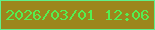 文字の大きさ：1、枠の色：5ff18a、背景の色：9c861c、文字の色：55ef50 無料ブログパーツのブログ時計