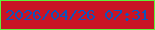 文字の大きさ：4、枠の色：5ff23a、背景の色：c91425、文字の色：0f53bc 無料ブログパーツのブログ時計