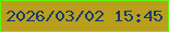 文字の大きさ：4、枠の色：5ff60f、背景の色：b99f1c、文字の色：133977 無料ブログパーツのブログ時計