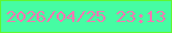 文字の大きさ：3、枠の色：5ff630、背景の色：46fca3、文字の色：f676b2 無料ブログパーツのブログ時計