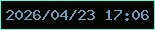 文字の大きさ：1、枠の色：5ff6d9、背景の色：020600、文字の色：6f9ebf 無料ブログパーツのブログ時計