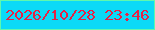 文字の大きさ：4、枠の色：5ff8ae、背景の色：0bdaf7、文字の色：e62245 無料ブログパーツのブログ時計