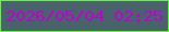 文字の大きさ：3、枠の色：5ffa34、背景の色：49626c、文字の色：bc01d3 無料ブログパーツのブログ時計