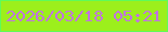 文字の大きさ：5、枠の色：5ffb5a、背景の色：9cef1c、文字の色：c174e0 無料ブログパーツのブログ時計