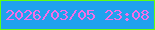 文字の大きさ：3、枠の色：5fff12、背景の色：1fa2ee、文字の色：f56ee6 無料ブログパーツのブログ時計
