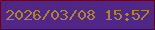文字の大きさ：2、枠の色：60002c、背景の色：502687、文字の色：ae8333 無料ブログパーツのブログ時計
