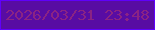 文字の大きさ：5、枠の色：6000fb、背景の色：580ca3、文字の色：8a2384 無料ブログパーツのブログ時計