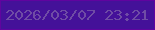 文字の大きさ：4、枠の色：60049f、背景の色：441199、文字の色：6f4ca5 無料ブログパーツのブログ時計