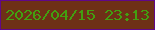 文字の大きさ：2、枠の色：60078a、背景の色：6e3017、文字の色：429f10 無料ブログパーツのブログ時計