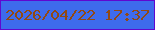 文字の大きさ：4、枠の色：6007d0、背景の色：3e6bec、文字の色：924912 無料ブログパーツのブログ時計
