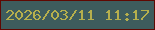 文字の大きさ：3、枠の色：600802、背景の色：3e5c5d、文字の色：b6af4d 無料ブログパーツのブログ時計