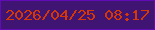 文字の大きさ：3、枠の色：600bb5、背景の色：3f1473、文字の色：d73605 無料ブログパーツのブログ時計