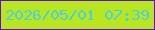 文字の大きさ：2、枠の色：600ddc、背景の色：b8e71e、文字の色：49cfe8 無料ブログパーツのブログ時計
