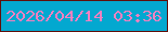 文字の大きさ：4、枠の色：600e0a、背景の色：03a8d0、文字の色：f181c1 無料ブログパーツのブログ時計