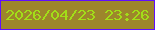 文字の大きさ：3、枠の色：600ffd、背景の色：9d862b、文字の色：a2de18 無料ブログパーツのブログ時計