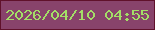 文字の大きさ：3、枠の色：60112b、背景の色：88436b、文字の色：a3de67 無料ブログパーツのブログ時計