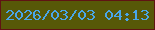 文字の大きさ：5、枠の色：601313、背景の色：575808、文字の色：49a6e9 無料ブログパーツのブログ時計