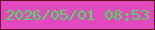 文字の大きさ：4、枠の色：601324、背景の色：e349bf、文字の色：41e657 無料ブログパーツのブログ時計