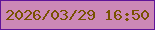 文字の大きさ：2、枠の色：601498、背景の色：cc88b6、文字の色：785100 無料ブログパーツのブログ時計