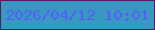 文字の大きさ：3、枠の色：60185c、背景の色：3998c1、文字の色：545ef8 無料ブログパーツのブログ時計
