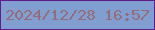 文字の大きさ：2、枠の色：601c8b、背景の色：809fd0、文字の色：946c7a 無料ブログパーツのブログ時計