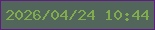 文字の大きさ：3、枠の色：601d80、背景の色：52665b、文字の色：81ac4e 無料ブログパーツのブログ時計
