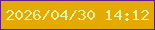 文字の大きさ：3、枠の色：601e86、背景の色：e4a902、文字の色：e3f2a1 無料ブログパーツのブログ時計
