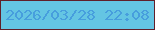 文字の大きさ：1、枠の色：601f29、背景の色：64c5e3、文字の色：479edd 無料ブログパーツのブログ時計