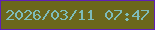 文字の大きさ：3、枠の色：601fb7、背景の色：6b671c、文字の色：7ebcb9 無料ブログパーツのブログ時計