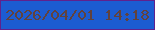 文字の大きさ：2、枠の色：60218d、背景の色：1c5cd1、文字の色：61423d 無料ブログパーツのブログ時計