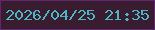 文字の大きさ：5、枠の色：602770、背景の色：391c30、文字の色：4cb5c0 無料ブログパーツのブログ時計