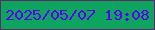 文字の大きさ：5、枠の色：602b64、背景の色：0ca45f、文字の色：5b00f3 無料ブログパーツのブログ時計
