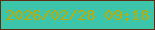 文字の大きさ：4、枠の色：602c11、背景の色：3dc5a9、文字の色：bdab07 無料ブログパーツのブログ時計