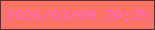文字の大きさ：5、枠の色：602c32、背景の色：fb7362、文字の色：fe66c8 無料ブログパーツのブログ時計