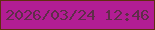 文字の大きさ：3、枠の色：602e11、背景の色：b21d94、文字の色：602d4a 無料ブログパーツのブログ時計