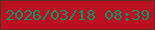 文字の大きさ：2、枠の色：602e20、背景の色：bb0f22、文字の色：0e9461 無料ブログパーツのブログ時計
