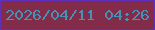 文字の大きさ：4、枠の色：6030bd、背景の色：832c4a、文字の色：4891b6 無料ブログパーツのブログ時計