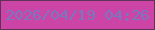 文字の大きさ：2、枠の色：603159、背景の色：cc45a6、文字の色：7878be 無料ブログパーツのブログ時計