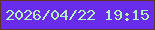 文字の大きさ：1、枠の色：603425、背景の色：692cea、文字の色：b6f0bf 無料ブログパーツのブログ時計
