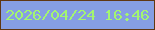 文字の大きさ：3、枠の色：603712、背景の色：869ee3、文字の色：a3f570 無料ブログパーツのブログ時計
