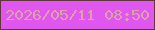 文字の大きさ：3、枠の色：603739、背景の色：df57ef、文字の色：dda1a7 無料ブログパーツのブログ時計