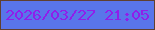 文字の大きさ：3、枠の色：604030、背景の色：5975ea、文字の色：901eea 無料ブログパーツのブログ時計