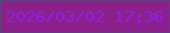 文字の大きさ：1、枠の色：60407f、背景の色：8b208b、文字の色：8c25ec 無料ブログパーツのブログ時計
