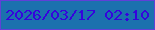 文字の大きさ：1、枠の色：6040d7、背景の色：1b71ae、文字の色：3503dd 無料ブログパーツのブログ時計